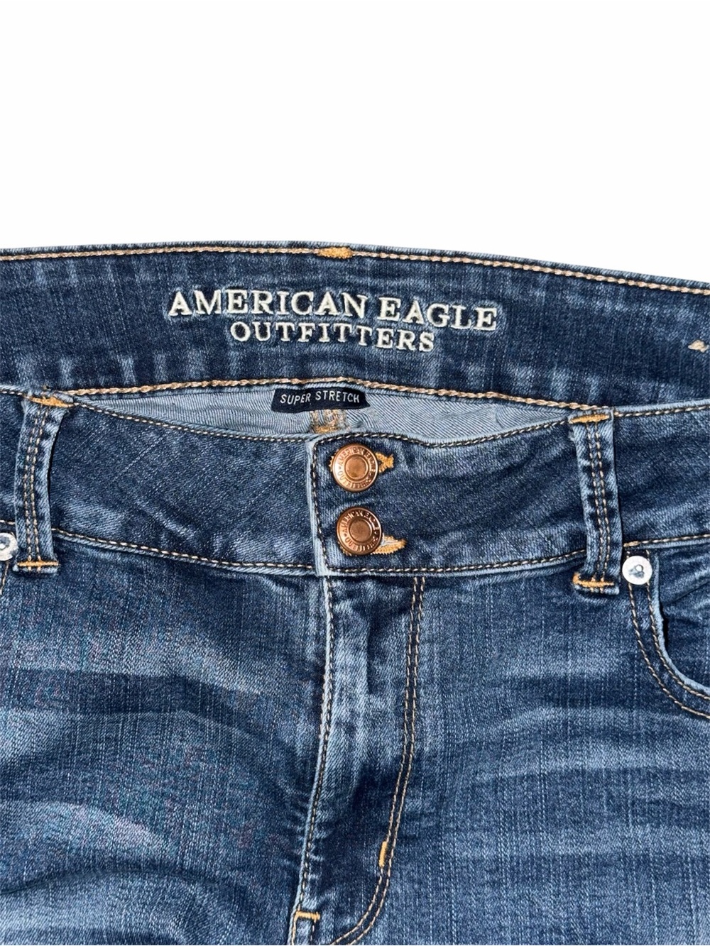 American Eagle Outfitters High-Rise Dark Blue Super Stretch Jeans